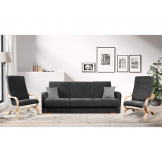 LAOSA sestava pohovka + křesla 3R+1+1, tmavě šedá/světle šedá LAOSA sestava pohovka + křesla 3R+1+1, tmavě šedá/světle šedá