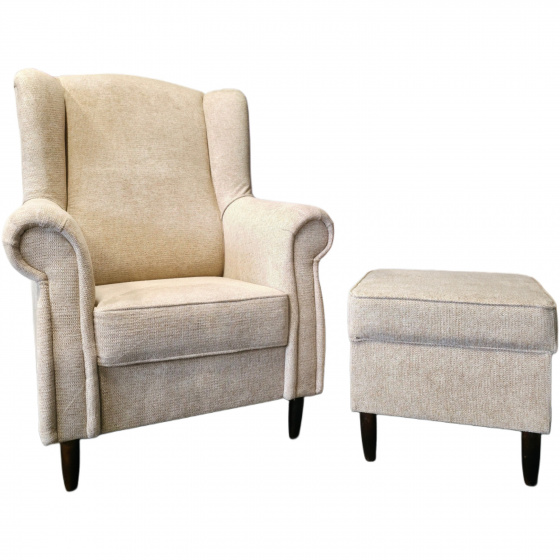 Křeslo ušák MELISA béžová