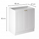 LINEA white spodní skříňka D80