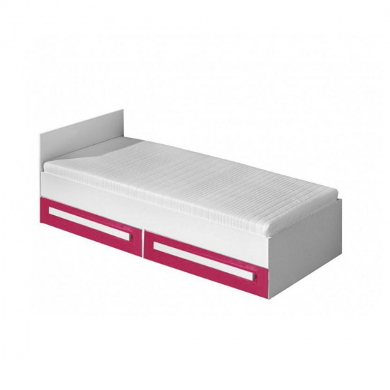 DAVID růžový postel 11, 90x200cm
