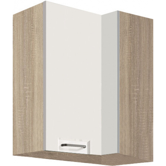 OLIVIA white horní skříňka 44G rohová levá