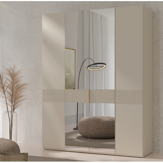 Šatní skříň SORENO 180 macadamia se zrcadlem