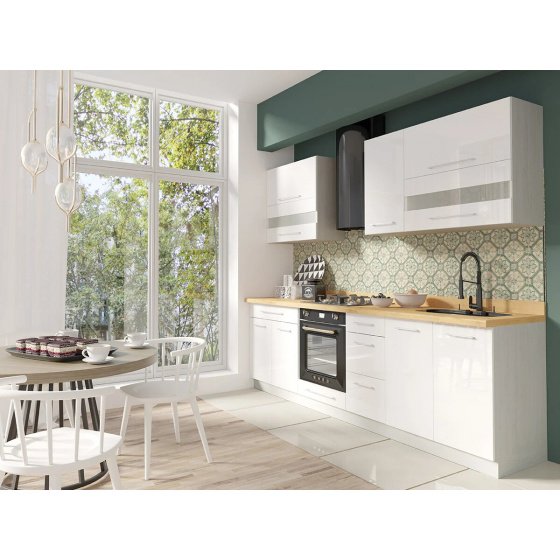 ANNA bílá kuchyňská linka 260cm