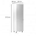 LINEA white spodní skříňka D60ZL vestavba lednice