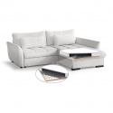 Rohová sedací souprava ANETA bílá