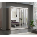 Šatní skříň MODIN 200 bílá se zrcadly
