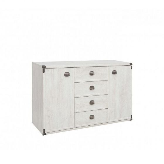 INDIANA borovice bílá komoda JKOM2D4S