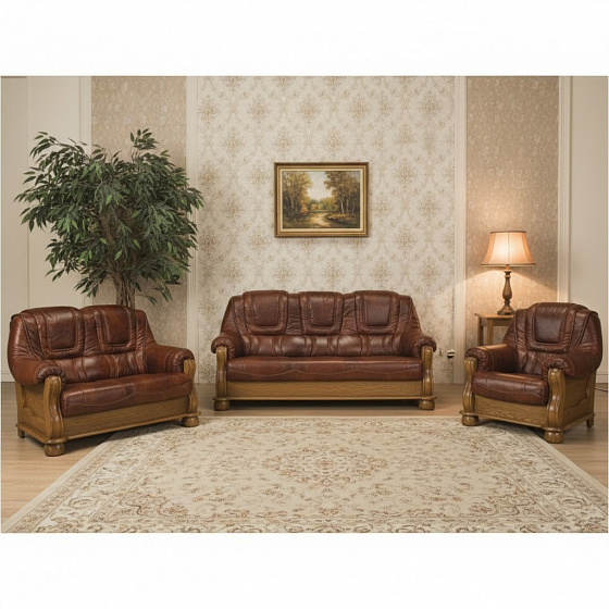 ROMANESSA sedací souprava 3N+2+1, hnědá