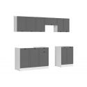 Kuchyňská linka JUNONA  240 Ramka,bílá/grafit