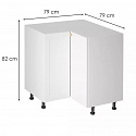 LINEA white spodní rohová skříňka D90N