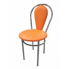 Jídelní židle LEON, oranžová koženka