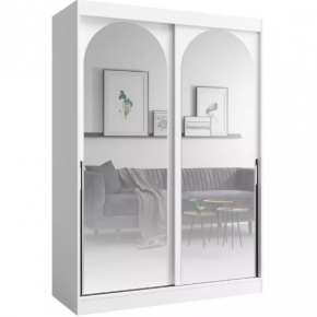 Šatní skříň MODIN 150 bílá se zrcadly