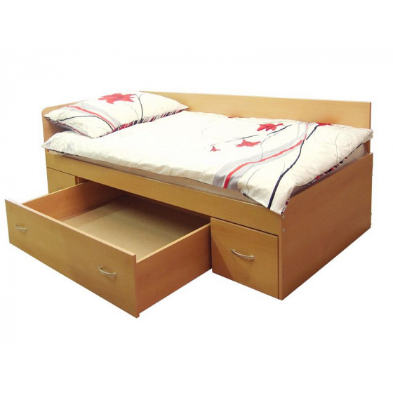 Postel 90x200cm s čely, ELVIRA