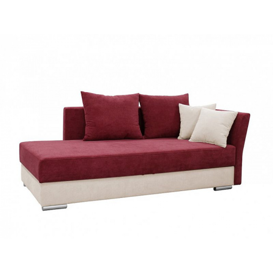 Postel 90x200cm s čely FLOYD, vínová