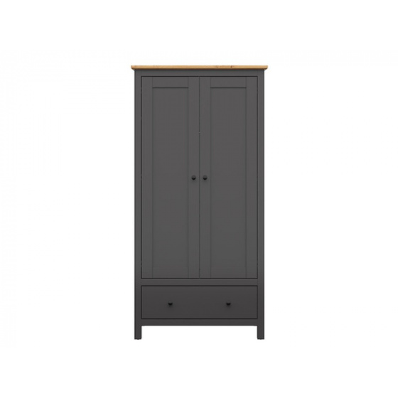 HESEN šatní skříň SZF2D1S/20/10,  grafit/dub artisan