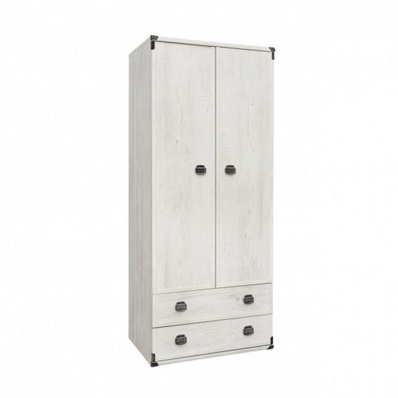 INDIANA borovice bílá šatní skříň JSZF2D2S/80