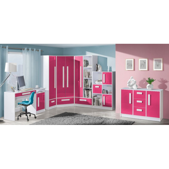 DAVID růžový studentský pokoj