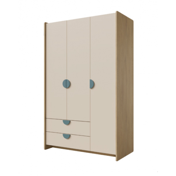 LEXI modrá šatní skříň 1