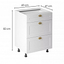 LINEA white spodní skříňka D60S3