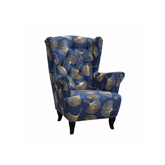 Křeslo ušák LADA modrožlutá