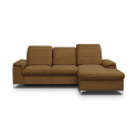 Rohová sedací souprava BENET, hnědá