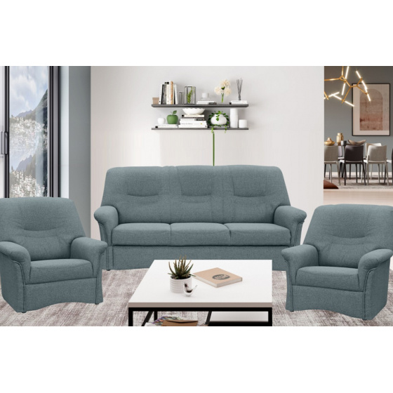 Sedací souprava AMAR 3R+1+1, tm.šedá