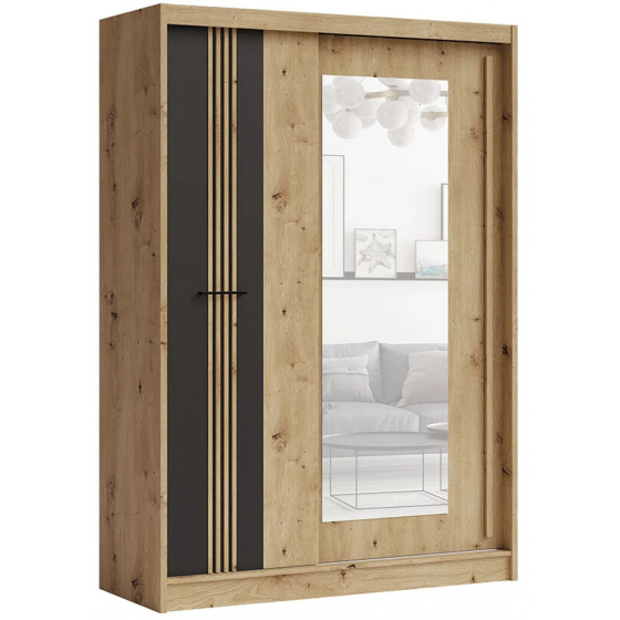 LOTA black ML-150 šatní skříň