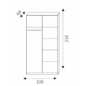 Šatní skříň RICK 100 bílá