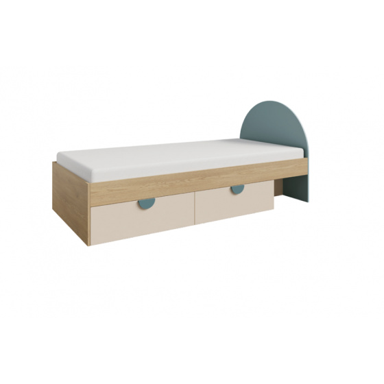 LEXI modrá postel 13, 90x200cm