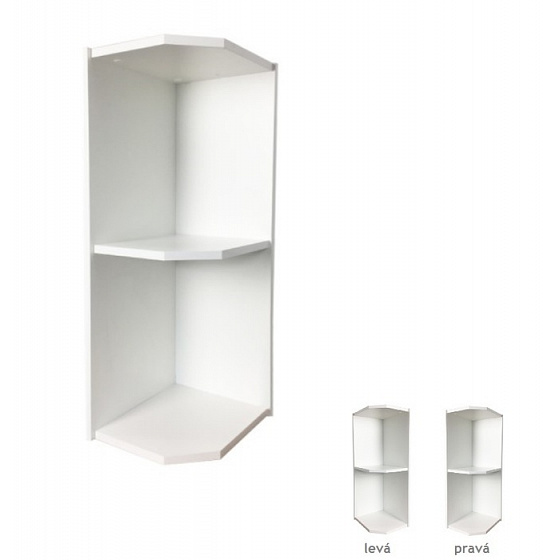 LINEA white horní skříňka rohová koncová G25PZ