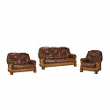 ROMANESSA sedací souprava 3N+2+1, hnědá