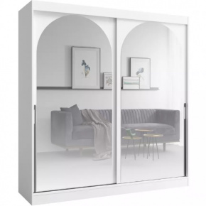 Šatní skříň MODIN 200 bílá se zrcadly