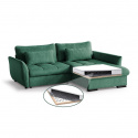 Rohová sedací souprava ANETA zelená