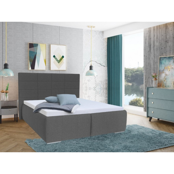Postel EMMA 180x200cm, šedá