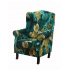 Křeslo ušák ORIENTE, zelenožluté květy