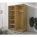 Šatní skříň OSLO I 120 se zrcadlem dub artisan/černá