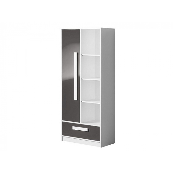 DAVID šedý regál 3