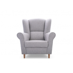 Křeslo ušák VIOLA, světle šedá