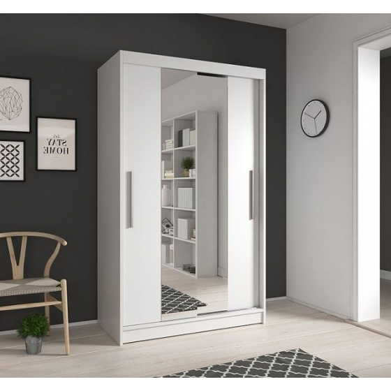 Šatní skříň KARINA 120 cm, bílá