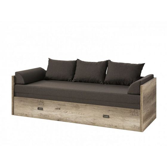 MALCOLM rozkládací pohovka LOZ/80/160 hnědá