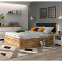 TETRIX dub votan postel 140x200cm LOZ/140/B/T s čelem MODONE 9702