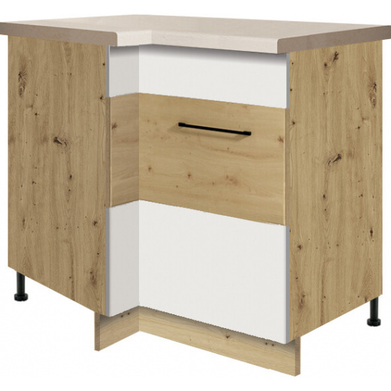 AMANDA white spodní skříňka 15D rohová levá