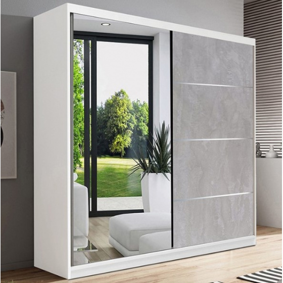 Šatní skříň BENNU  se zrcadlem