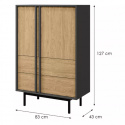 ALSY dub 5 vysoká komoda