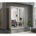 Šatní skříň MODIN 180 bílá se zrcadly