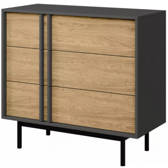 ALSY dub 8 šuplíková komoda