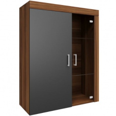 SAMBA švestka/grafit závěsná vitrína 4 SAMBA švestka/grafit závěsná vitrína 4