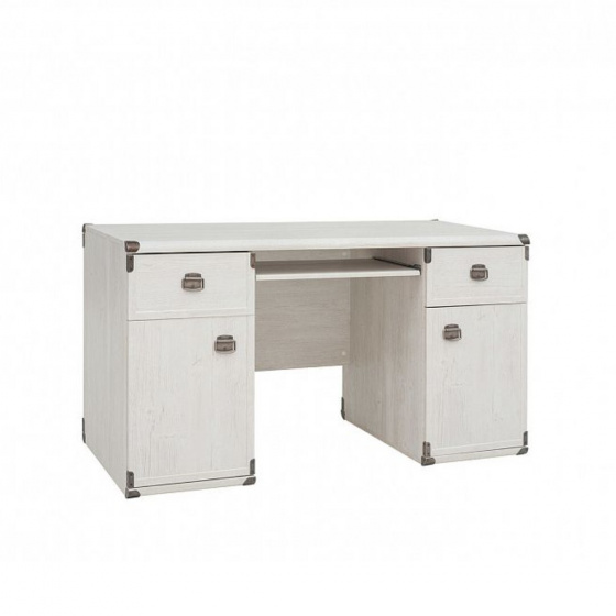 INDIANA borovice bílá psací stůl JBIU 2D2S/140