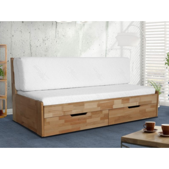 LEONARDO rozkládací postel z masivu 90x200cm