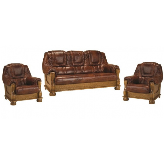 Kožená sedací souprava RAUL 3+1+1